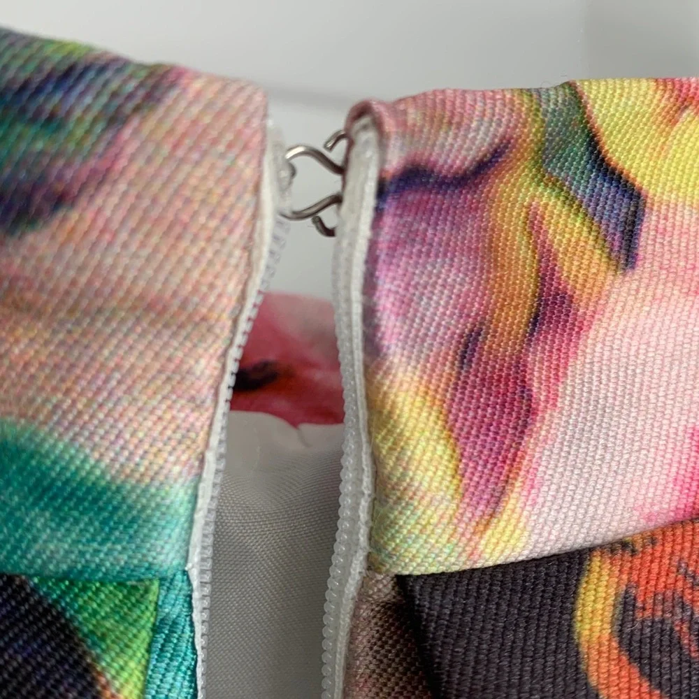 Sz L San Joy Women's spring Floral Print Skirt Hand Washable USED 🌸💐So Pretty!🌼🌺 - Picture 11 of 17